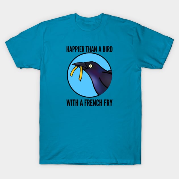 Bird with a Fry (Small Print) T-Shirt by Aeriskate